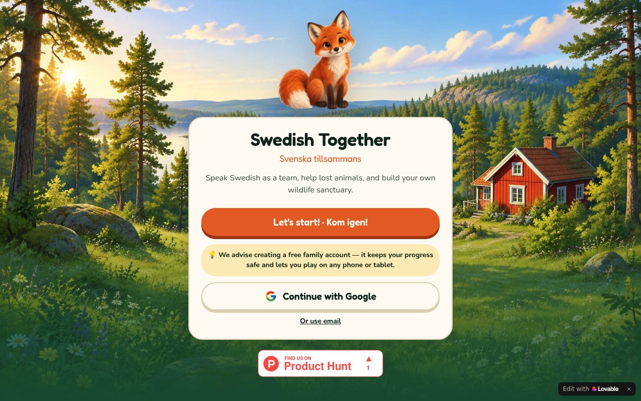 Screenshot of Swedish Together